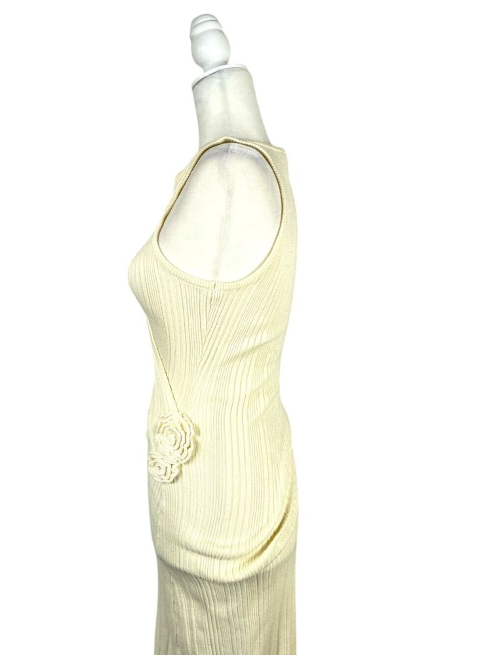 Lovers and Friends Ceres Maxi Dress Cream SZ XS Luxury Formal Prom Knit dress - Picture 7 of 13